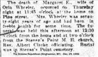 Wheeler, Margaret (Death Notice)